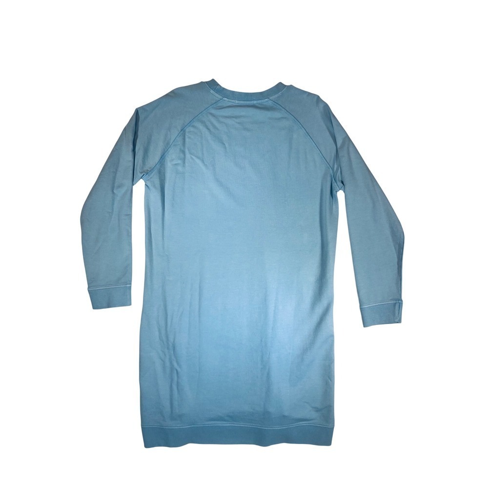 Peter Millar Womens Sweatshirt Dress Light Blue Crew Neck Long Sleeve Size L - Picture 2 of 4